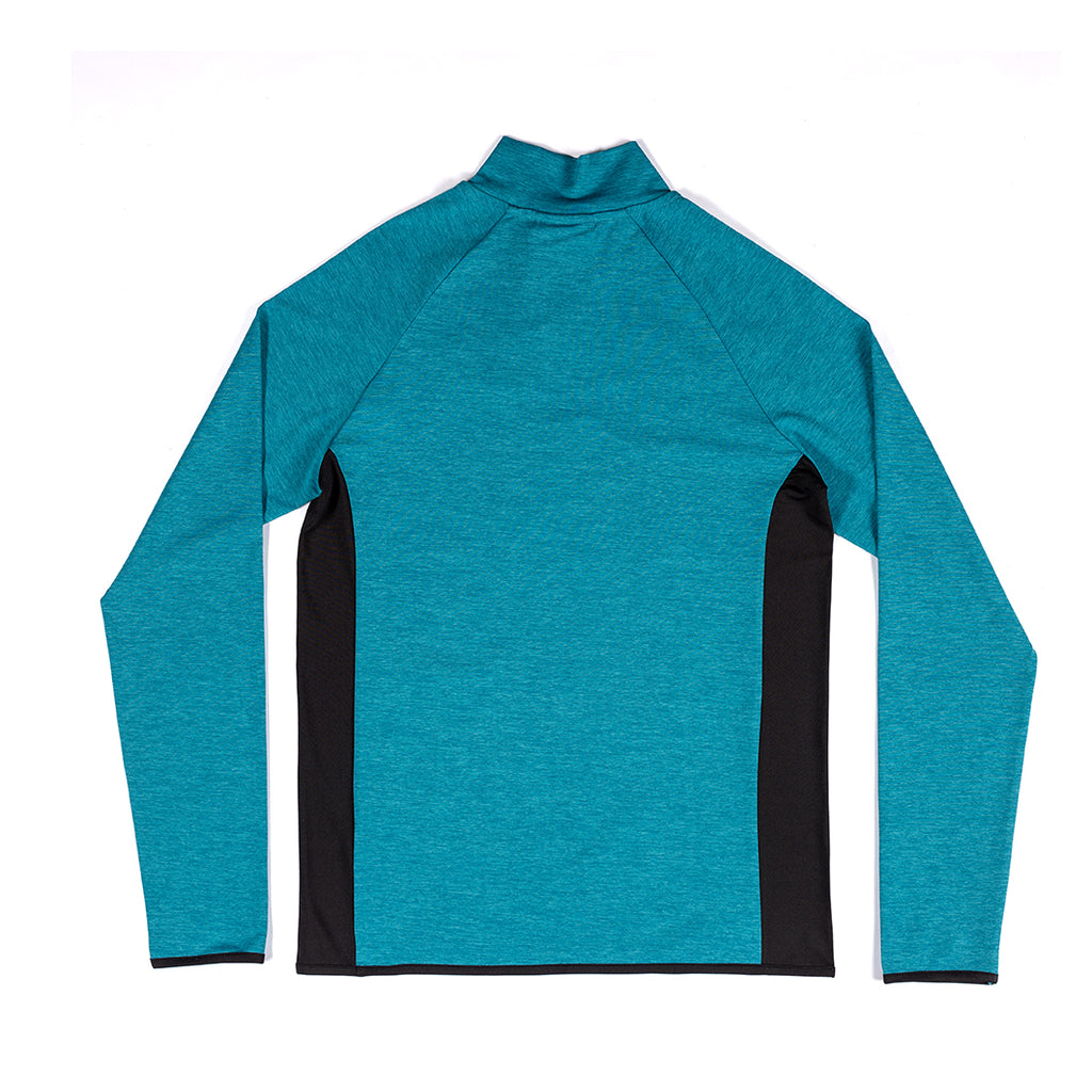 Furnace ¼ Zip Top – Teal Space Dye - Okami Sport